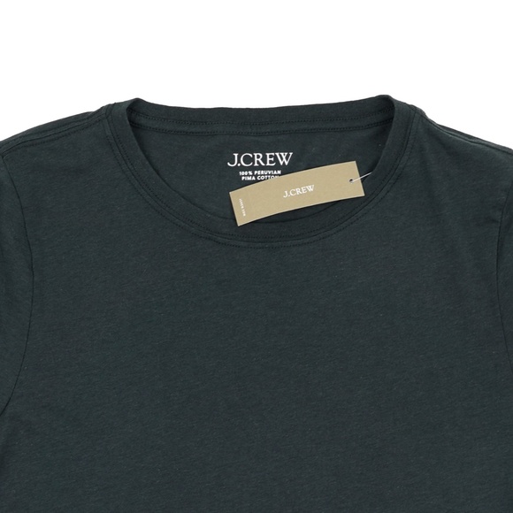 New JCREW Pima Cotton Slim-Fit T-Shirt Charcoal Black $45 BY407 - Picture 3 of 3